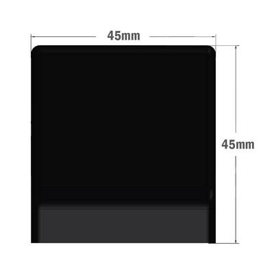 40-210-0 MODULAR SOLUTIONS ALUMINUM GUSSET 45MM X 45MM BLACK PLASTIC CAP COVER FOR 40-110-1, FOR A FINISHED APPEARANCE